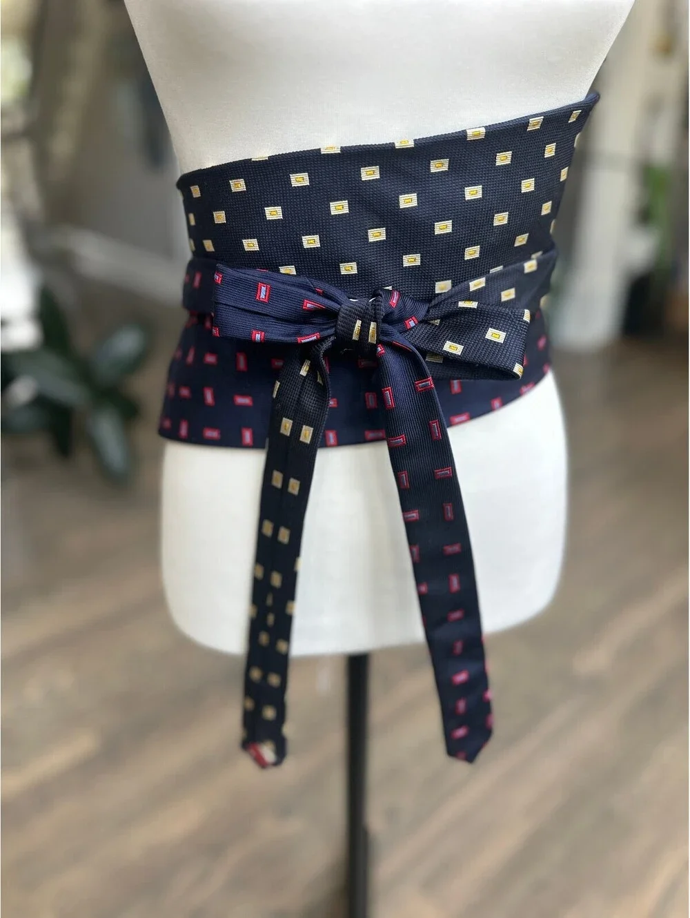 Upcycled Silk Obi Belt | Handmade From Men’s Neckties | Corset Belt | OOAK | OS